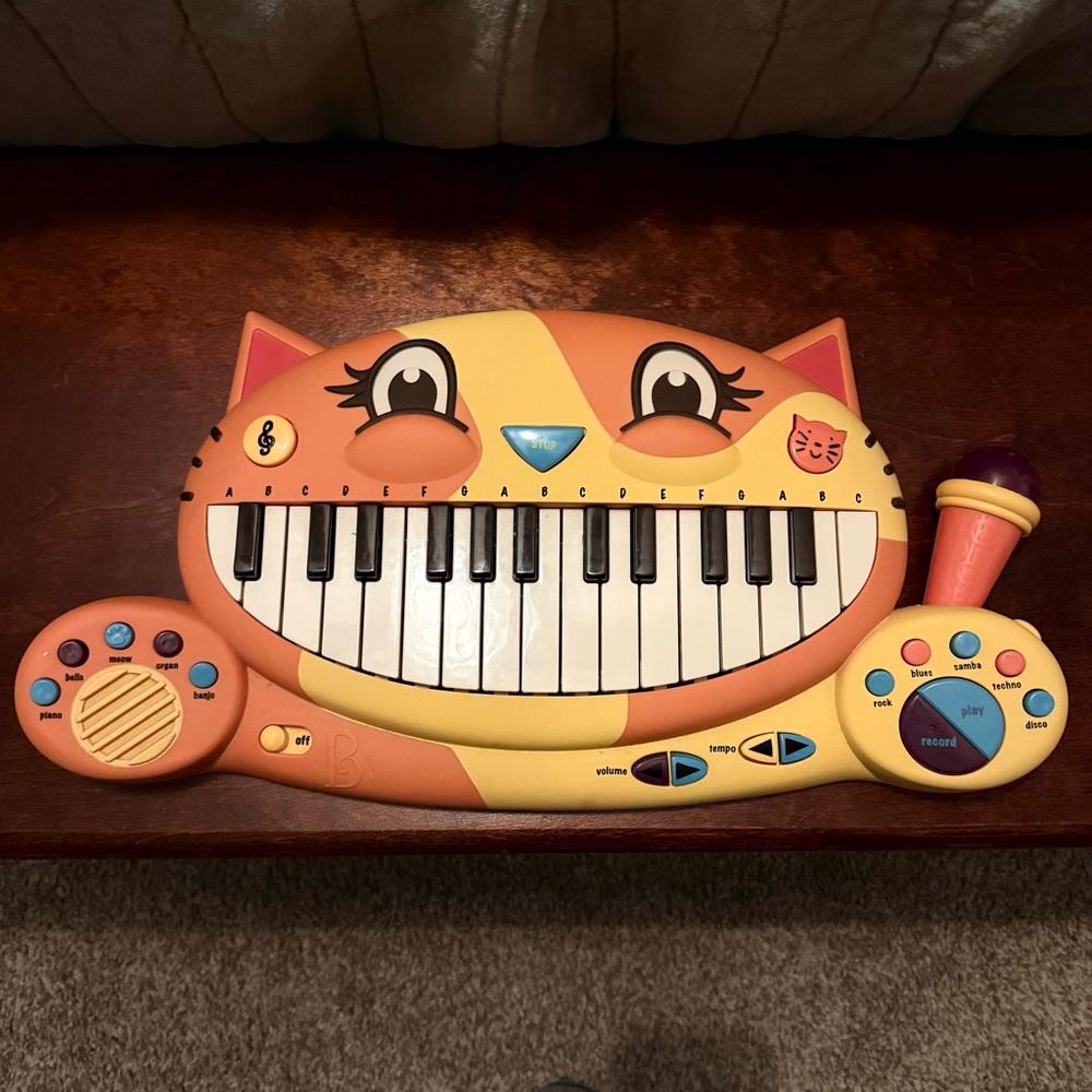 Musical Cat Keyboard Toy with Microphone